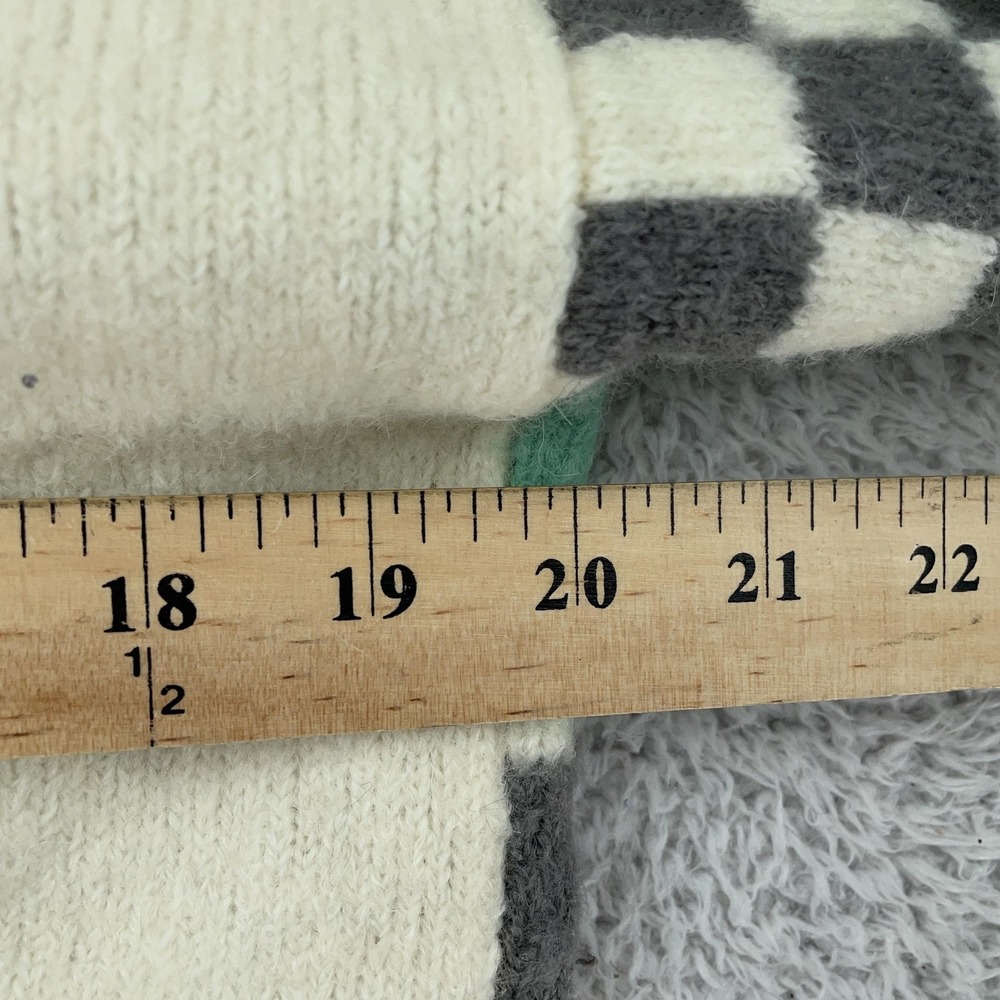Vtg Kitty Hawk by Vivian Wang Cardigan Sweater Womens M CROP FIT Patchwork‎ 90s - Picture 4 of 7